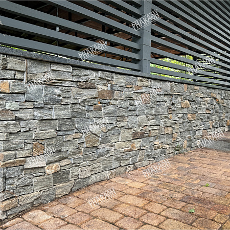 3d панели из натурального камня. Кварцит серо-зеленый (Грубый камень)