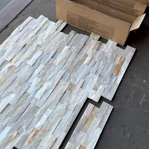 3Д панели из натурального камня. Сланец бежевый (Лёгкая-Лайт)