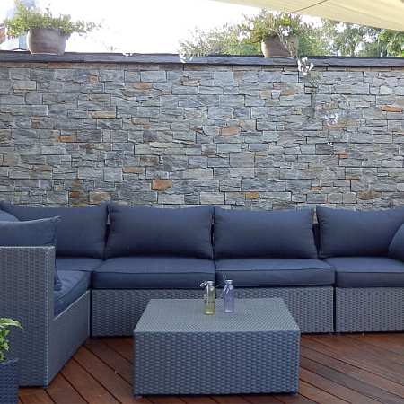 3d панели из натурального камня. Кварцит серо-зеленый (Грубый камень)