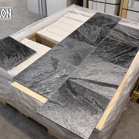 Сланец Сильвер Грей (полированный) 300х300