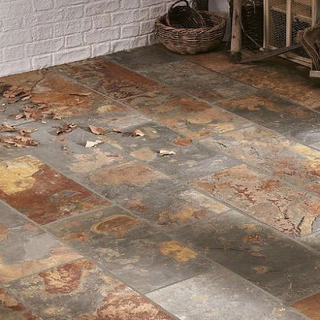 Сланец мультиколор (натуральный скол) 300х600 мм.