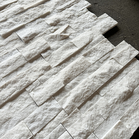 3d панели из натурального камня. Кварцит белый 