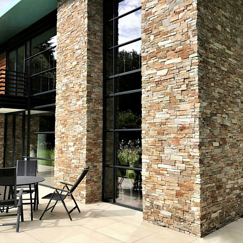 3d панели из натурального камня. Кварцит бежевый (Грубый камень)