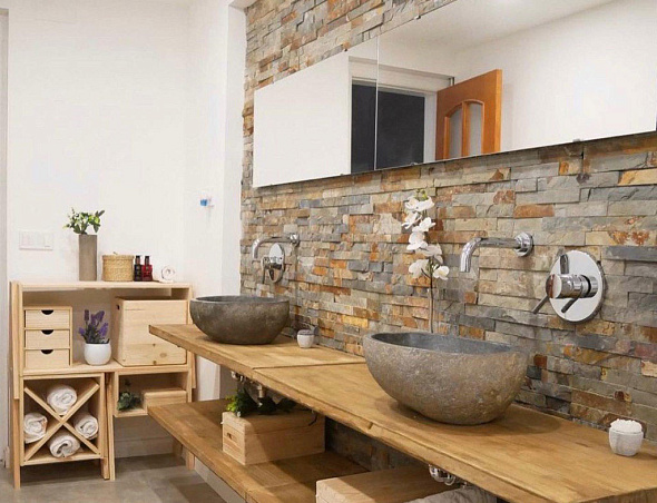 Натуральный отделочный камень для ванных комнат