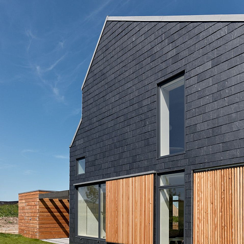 Сланец чёрный (натуральный скол) 200х400 мм.