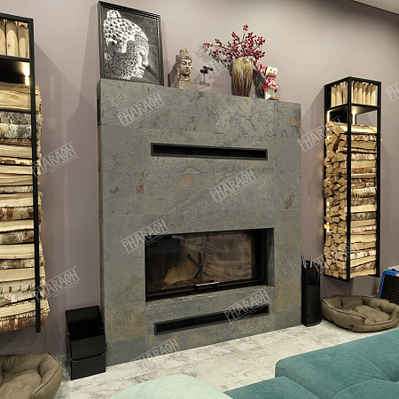 Сланец мультиколор (натуральный скол) 600х600 мм.