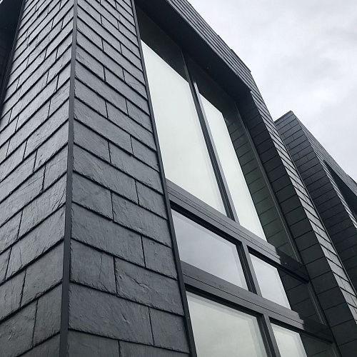 Сланец чёрный (натуральный скол) 200х400 мм.