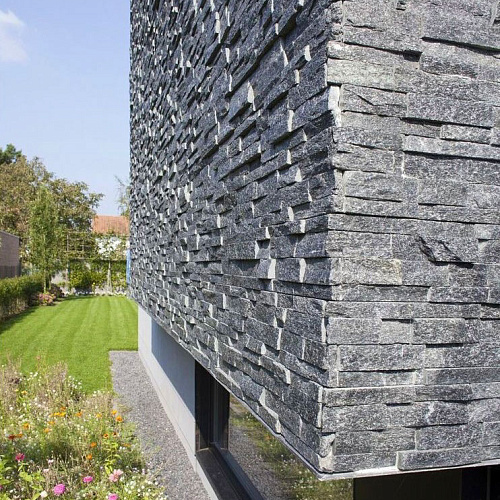 3d панели из натурального камня. Кварцит чёрный (Классик)