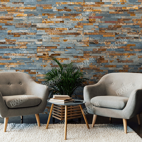 3d панели из натурального камня. Сланец мультиколор (Классик)