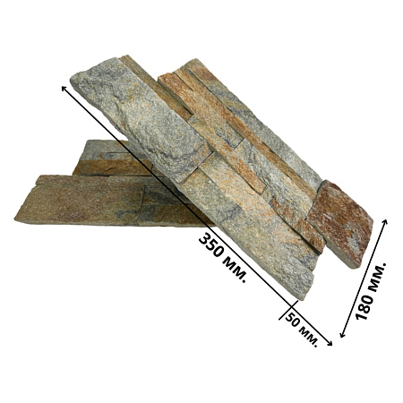 3d панели из натурального камня. Кварцит мультиколор (Модерн)