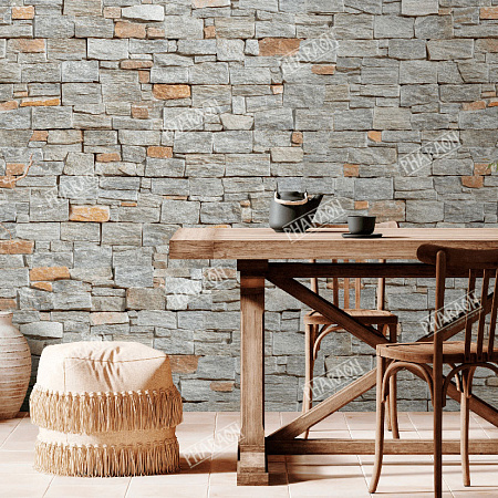 3d панели из натурального камня. Кварцит серо-зеленый (Грубый камень)