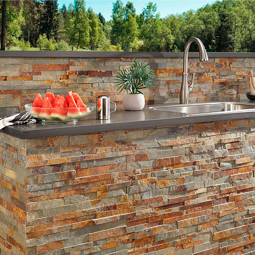 3d панели из натурального камня. Сланец мультиколор (Классик)