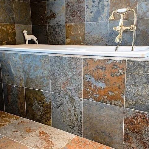 Сланец мультиколор (натуральный скол) 300х600 мм.