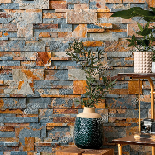 3d панели из натурального камня. Сланец мультиколор (Модерн)