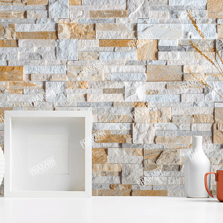 3Д панели из натурального камня. Сланец бежевый (Модерн)