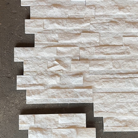 3d панели из натурального камня. Кварцит белый 