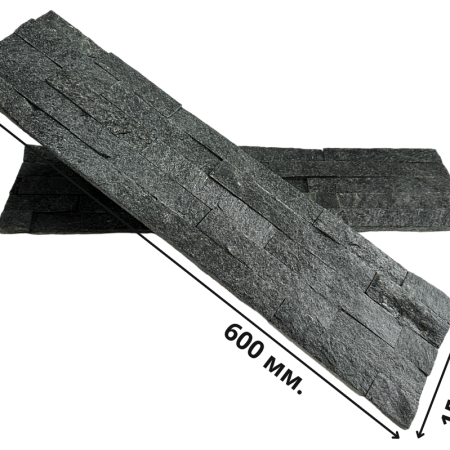 3d панели из натурального камня. Кварцит чёрный (Классик)