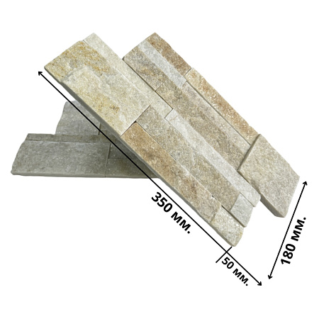 3d панели из натурального камня. Кварцит бежевый (Модерн)