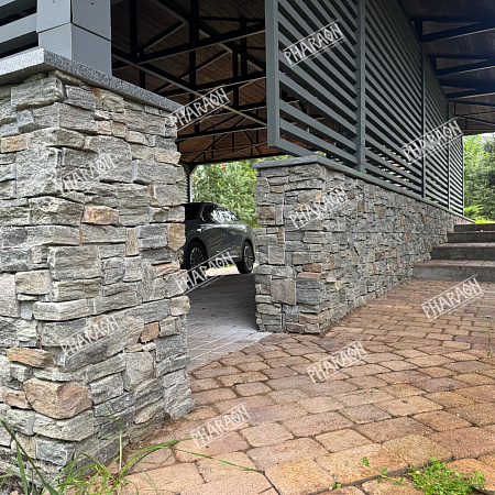 3d панели из натурального камня. Кварцит серо-зеленый (Грубый камень)