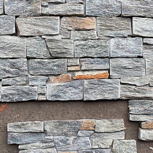 3d панели из натурального камня. Кварцит серо-зеленый (Грубый камень)