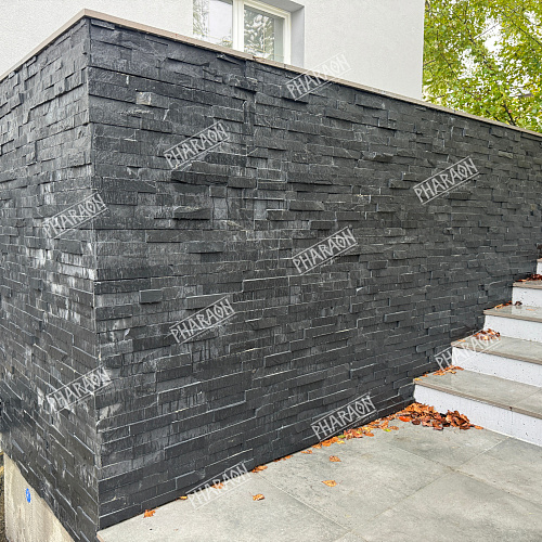 3d панели из натурального камня. Сланец чёрный (Неоклассик)