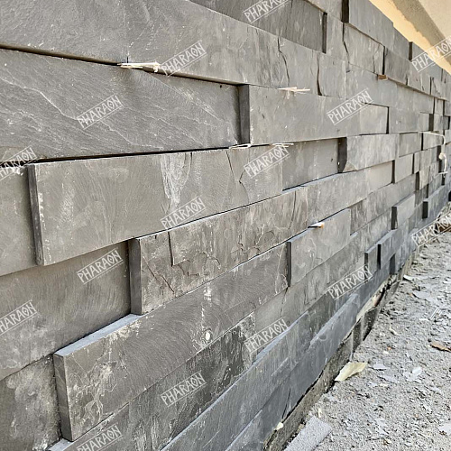 Сланец черный (нарезка) 70х300 мм.