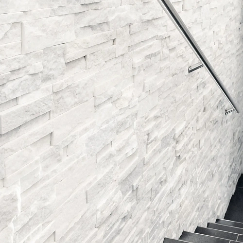 3d панели из натурального камня. Кварцит белый (Модерн)