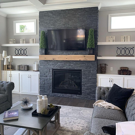 3d панели из натурального камня. Сланец чёрный (Классик)