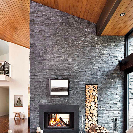 3d панели из натурального камня. Кварцит чёрный (Лайт)