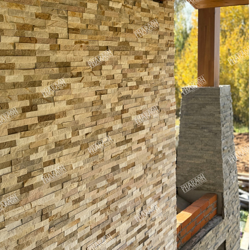 3Д панели из натурального камня. Сланец бежевый (Классика)