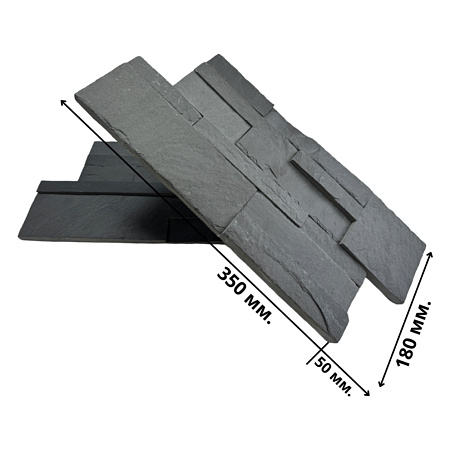 3d панели из натурального камня. Сланец чёрный (Модерн)