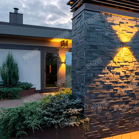 3Д панели из натурального камня. Сланец чёрный (Модерн)