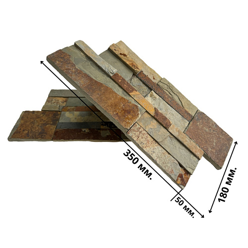 3d панели из натурального камня. Сланец мультиколор (Модерн)