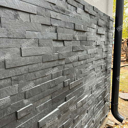 3d панели из натурального камня. Сланец чёрный (Неоклассик)