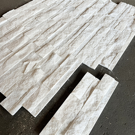 3d панели из натурального камня. Кварцит белый 