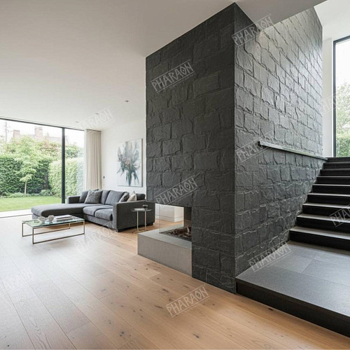 Сланец чёрный (Машрум) 200х400 мм.