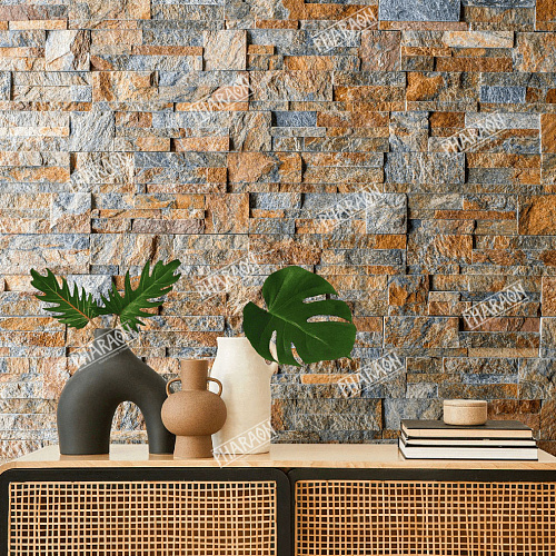 3d панели из натурального камня. Кварцит мультиколор (Модерн)