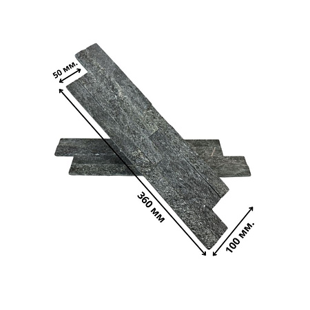 3d панели из натурального камня. Кварцит чёрный (Лайт)