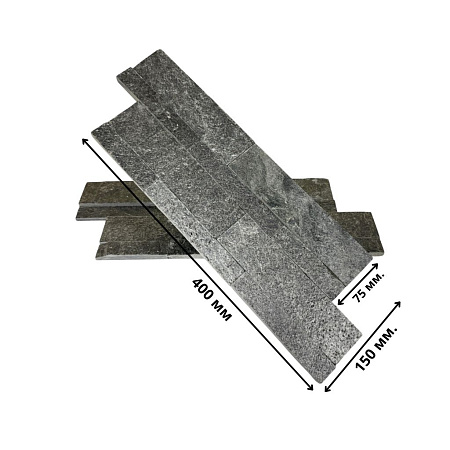 3d панели из натурального камня. Сланец Сильвер Грей (Модерн)