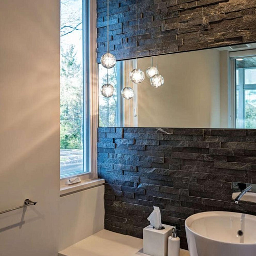 3d панели из натурального камня. Сланец чёрный (Неоклассик)