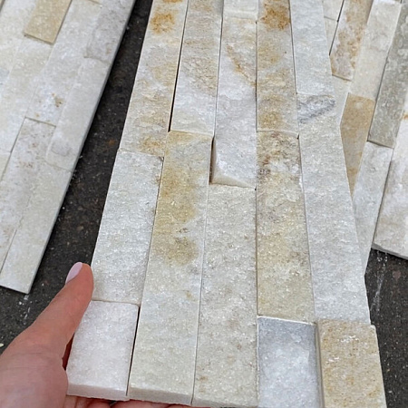 3d панели из натурального камня. Кварцит бежевый (Классик)