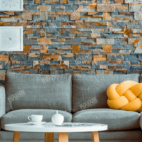 3d панели из натурального камня. Сланец мультиколор (Модерн)