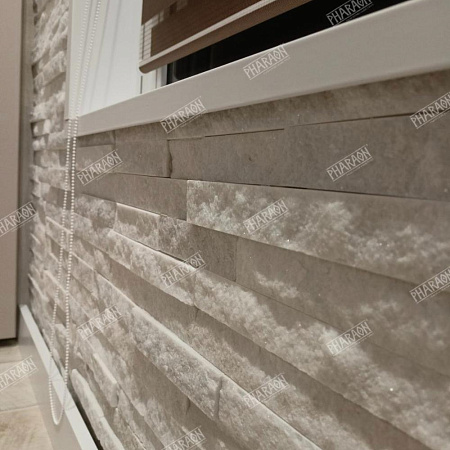 3d панели из натурального камня. Кварцит белый (Классик)