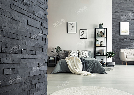 3d панели из натурального камня. Сланец чёрный (Классик)