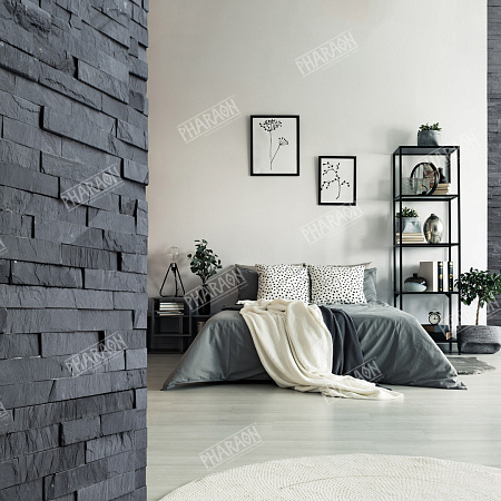 3d панели из натурального камня. Сланец чёрный (Классик)