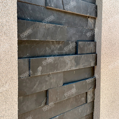 Сланец черный (нарезка) 70х300 мм.