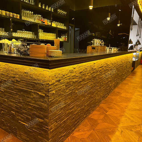 3d панели из натурального камня. Кварцит чёрный (Классик)