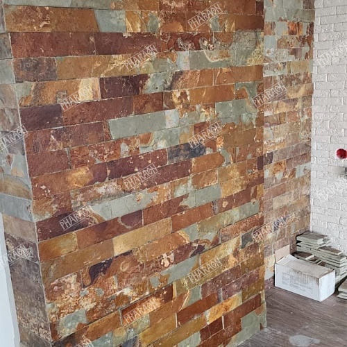 Сланец мультиколор (нарезка) 70х300 мм.