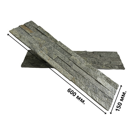 3d панели из натурального камня. Кварцит зелёный (Классик)