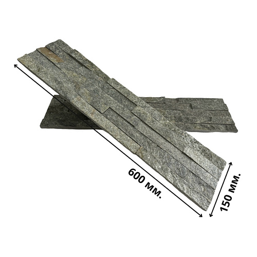 3d панели из натурального камня. Кварцит зелёный (Классик)